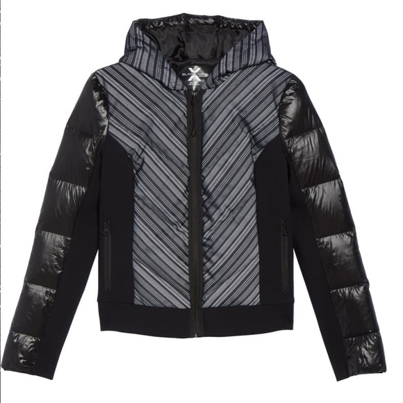 Blanc Noir Chevron Reflective Puffer Jacket - Picture 4 of 8